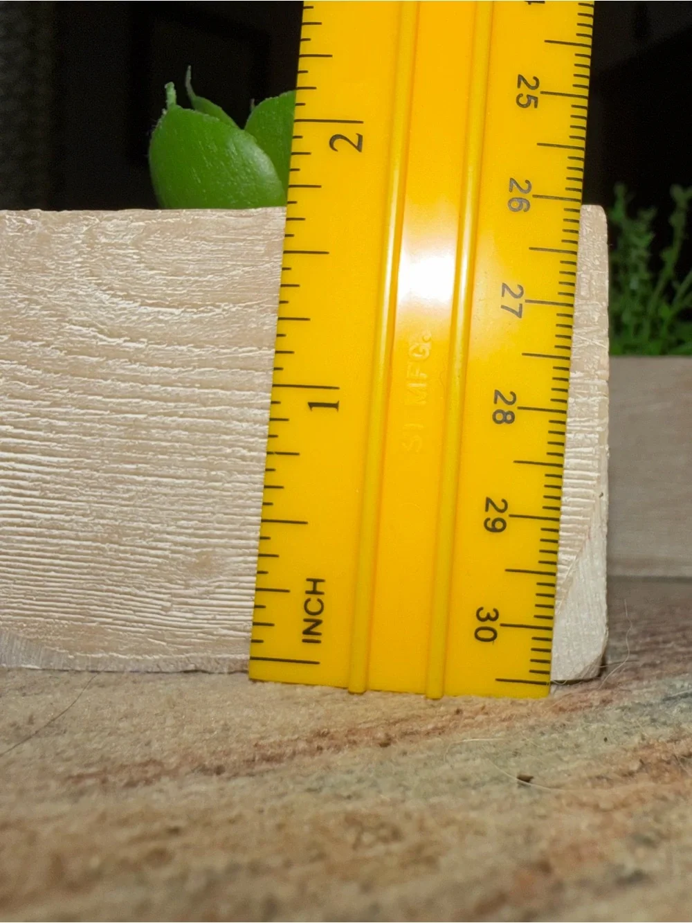 Green L-Shaped Wall Planter with Green Succulent Accents.